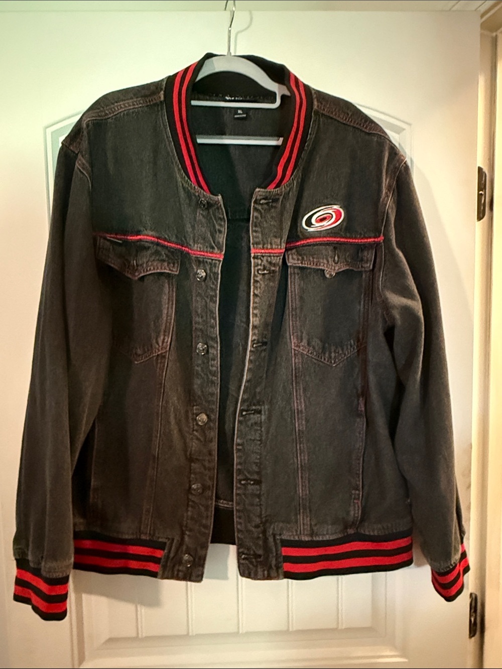 Carolina Hurricanes The Wild Collective Jean Jacket - Size XL